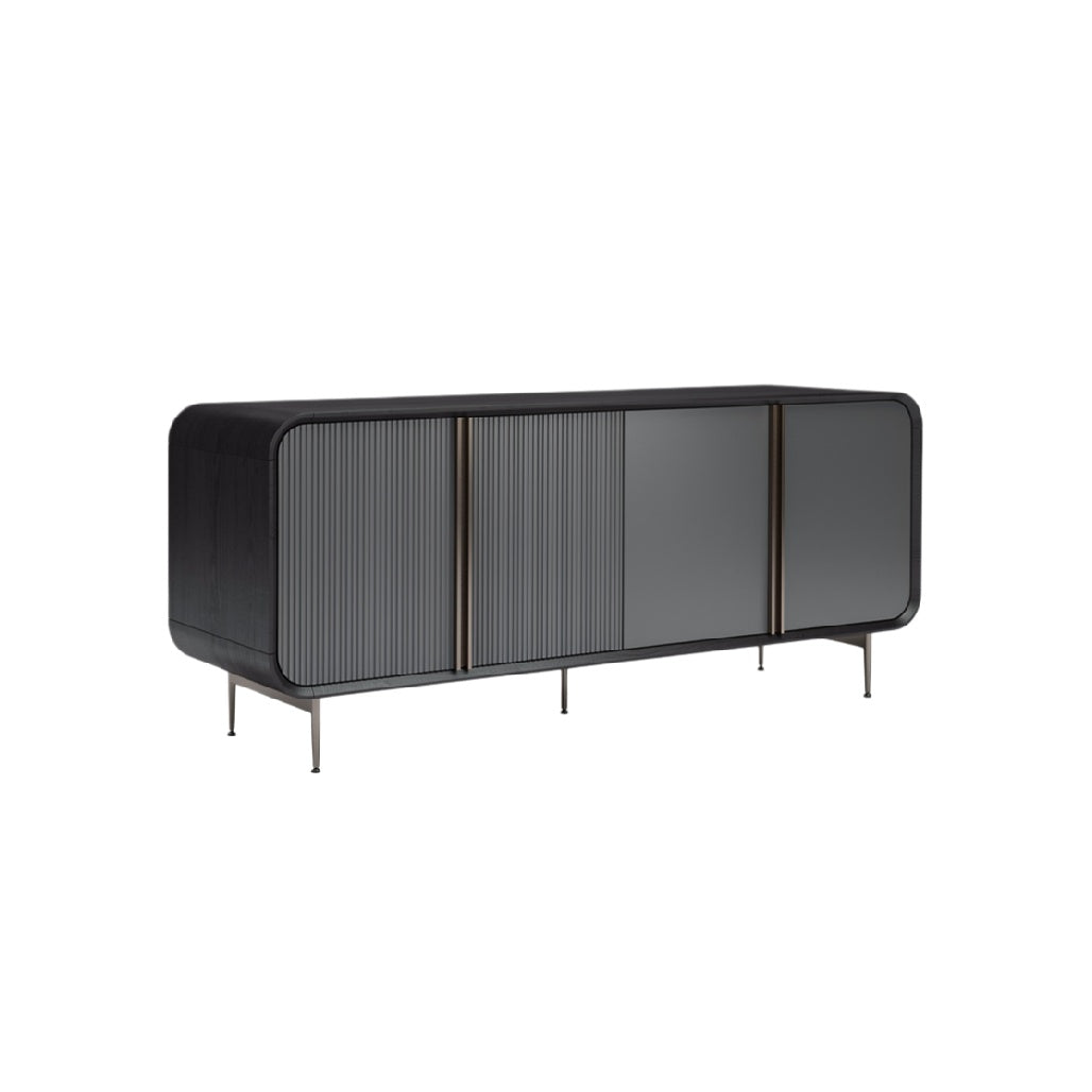 Modern Minimalist Sideboard with Textured Finish and Sleek Design